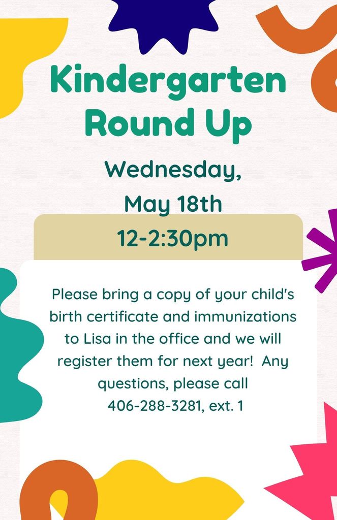 Kindergarten Round Up Flyer
